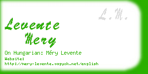 levente mery business card