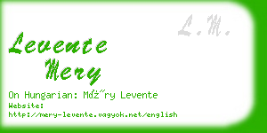 levente mery business card